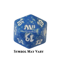Magic D20 Spindown Dice - Blue Generic Symbol